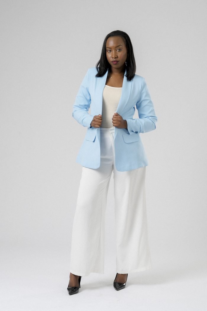 Signature Blazer in Light Blue