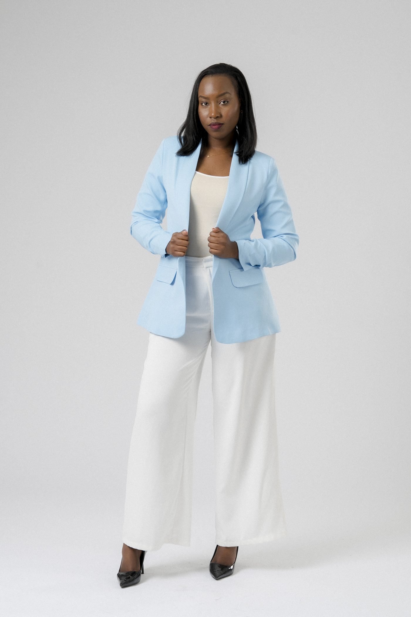Signature Blazer in Light Blue