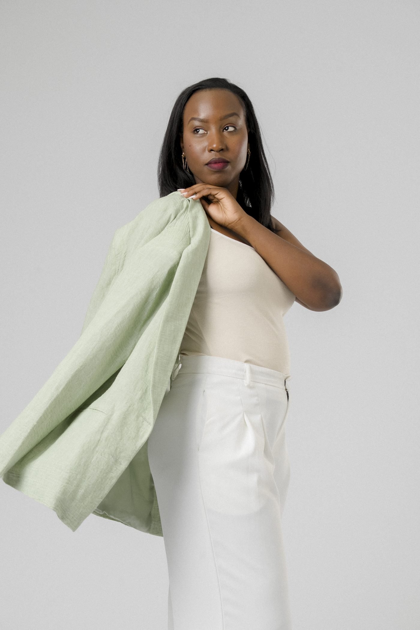 Signature Blazer in Sage Green