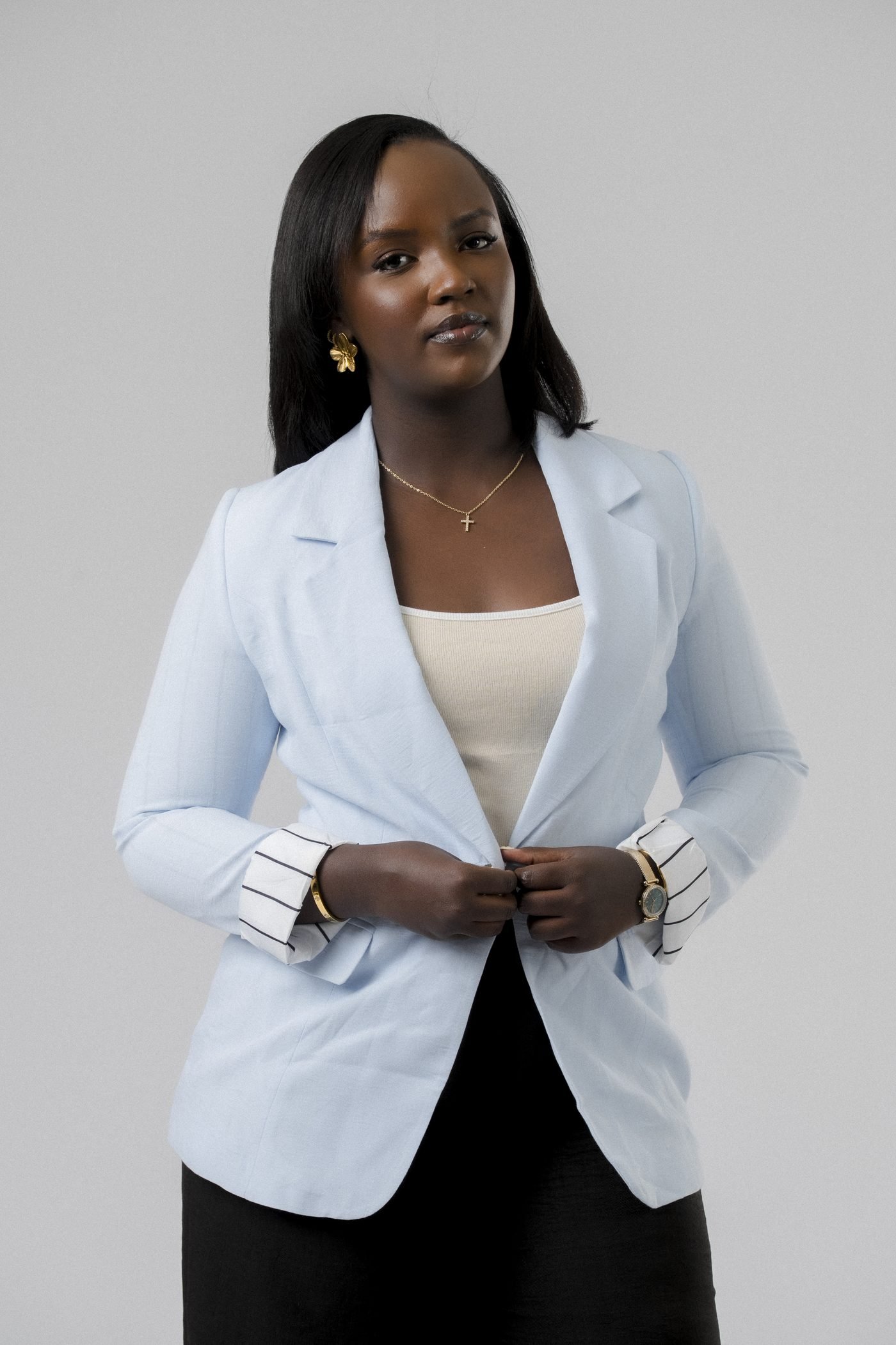 Signature Blazer in Light Blue